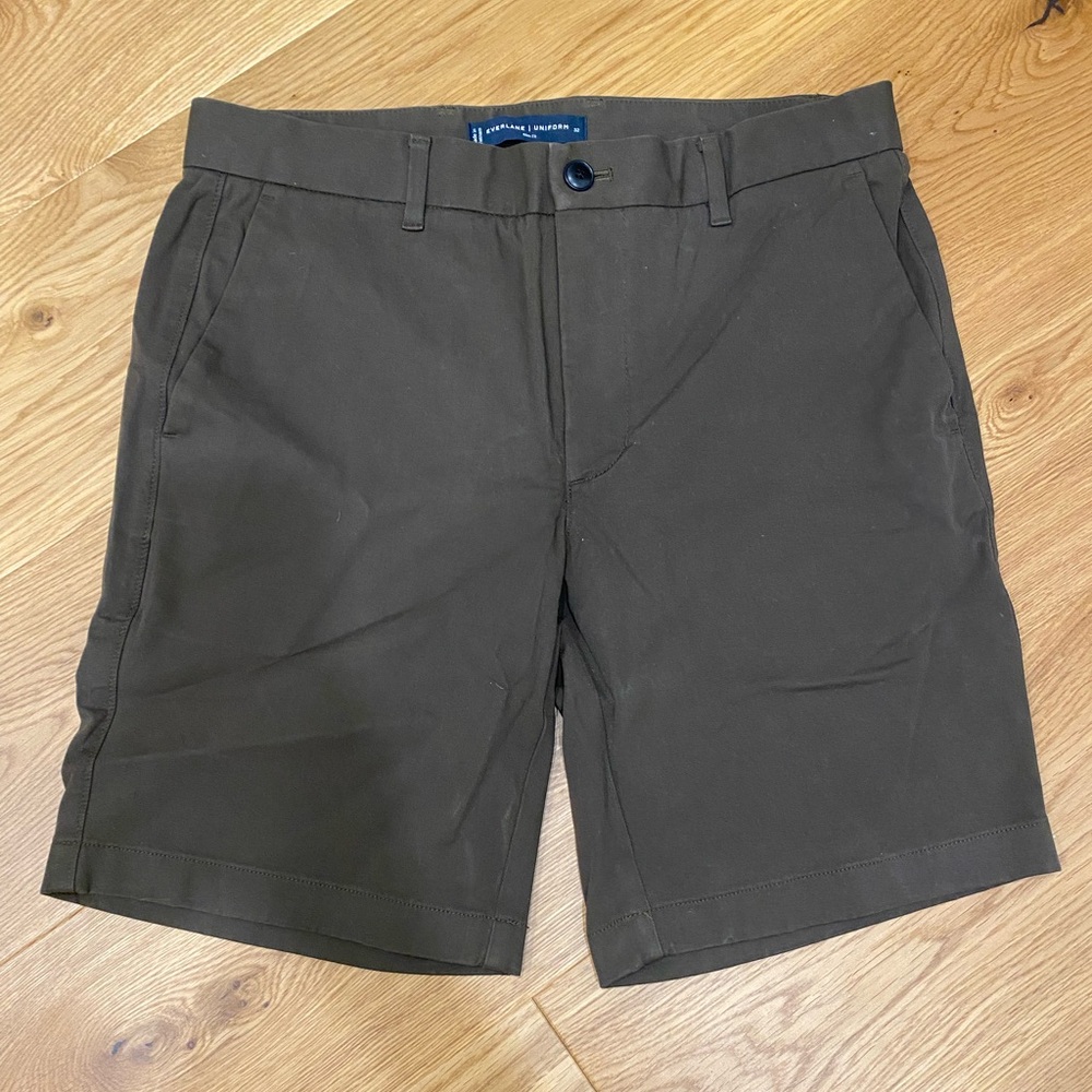Everlane Men's Deep Brown Flat Front Shorts